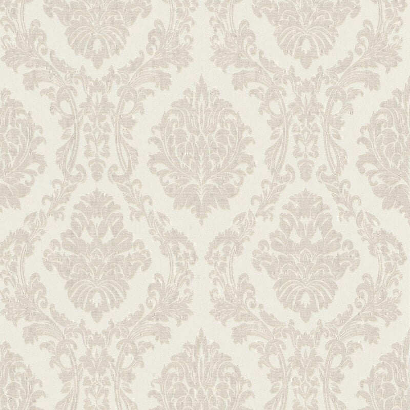 Carre Damask Metallic Wallpaper - Cream - Erismann - 10288 - 02Wallpaper199