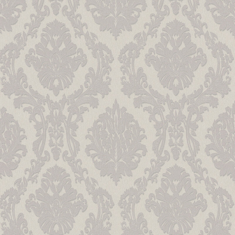Carre Damask Metallic Wallpaper - Grey - Erismann - 10288 - 37Wallpaper199