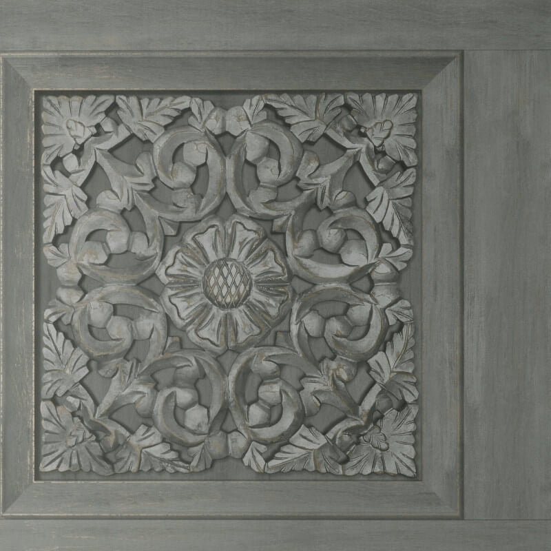 Carved Panel Wallpaper - Gunmetal - Fine Décor - FD43274Wallpaper199