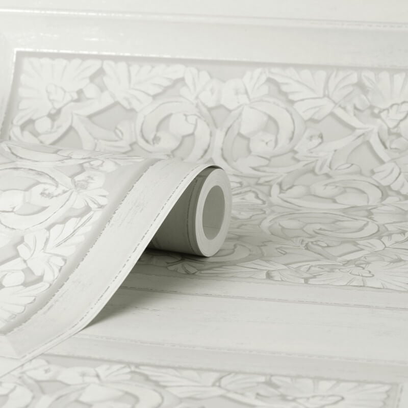 Carved Panel Wallpaper - Stone - Fine Décor - FD43275Wallpaper199