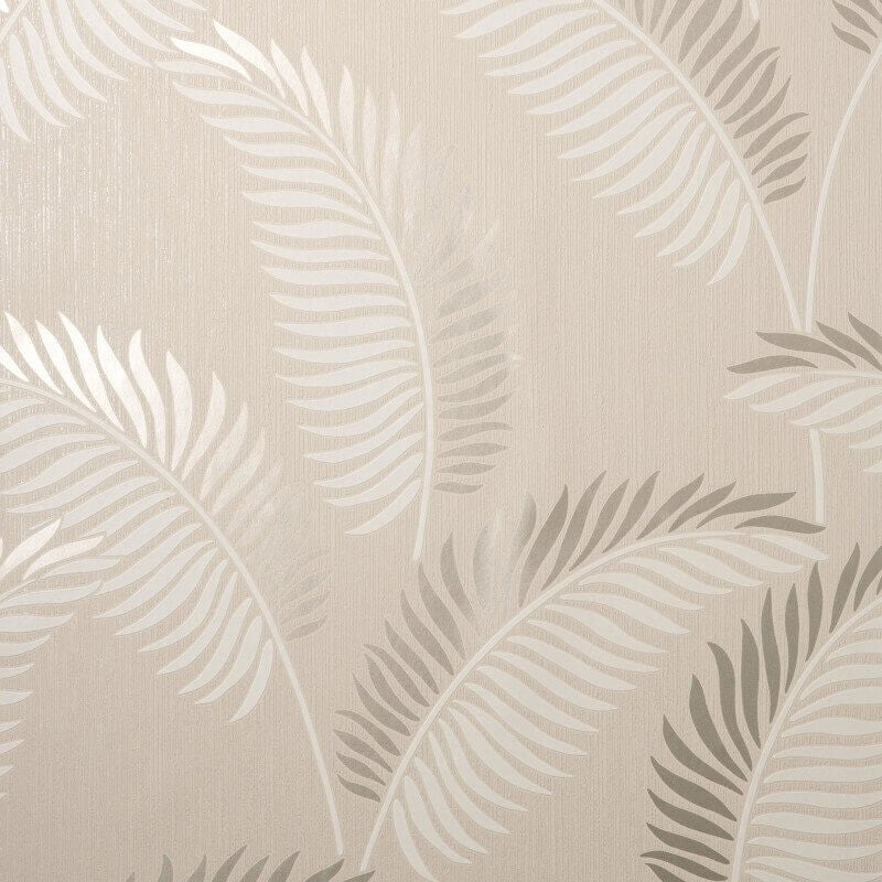 Cascade Leaf Metallic Wallpaper - Cream/Gold - Fine Décor - FD42838Wallpaper199