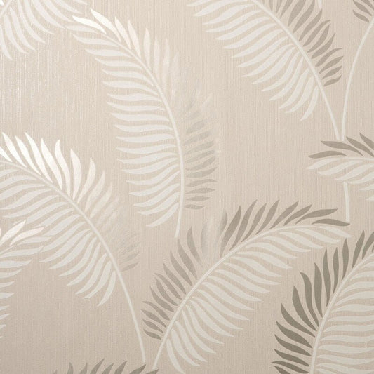 Cascade Leaf Metallic Wallpaper - Cream/Gold - Fine Décor - FD42838Wallpaper199