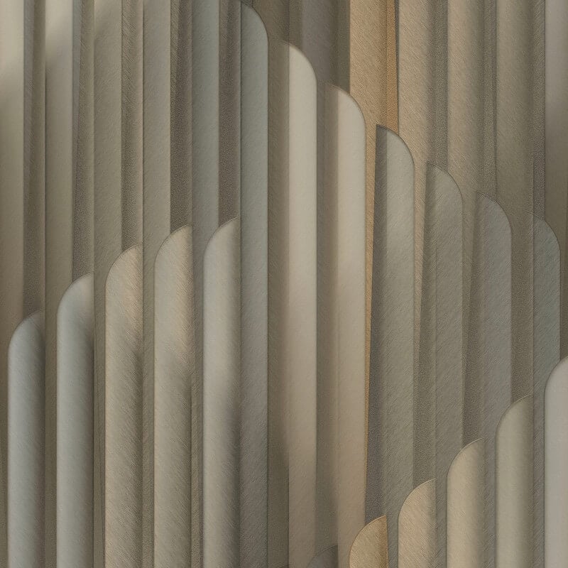 Cascade Vertical Geometric Metallic Wallpaper - Dark Gold - Erismann - 10471 - 15Wallpaper199