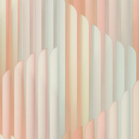 Cascade Vertical Geometric Metallic Wallpaper - Rose Multi - Erismann - 10471 - 05Wallpaper199