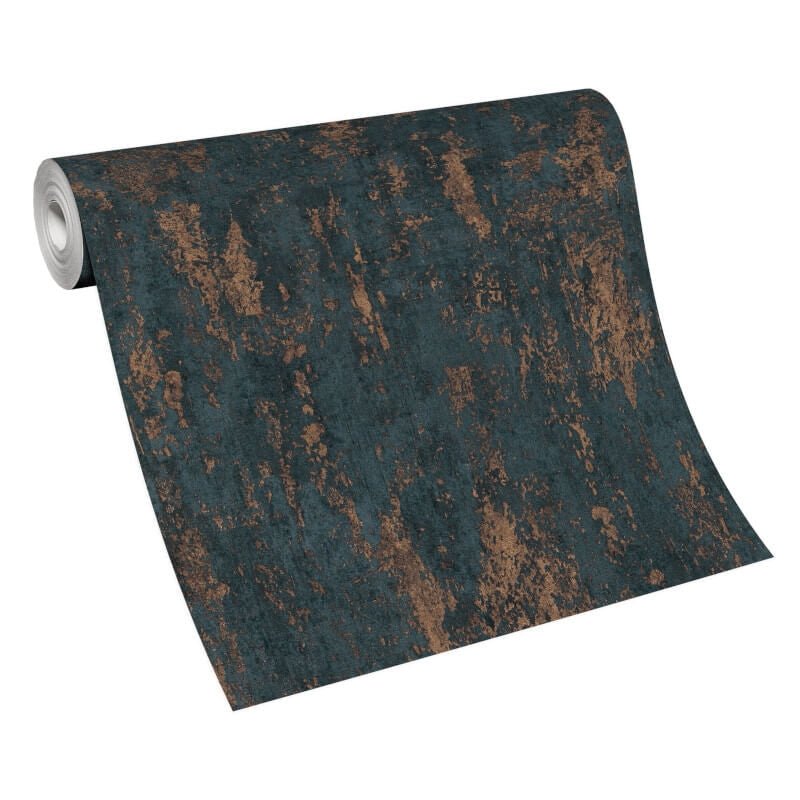 Casual Chic Industrial Texture Metallic Wallpaper - Dark Blue - Erismann - 10273 - 44Wallpaper199