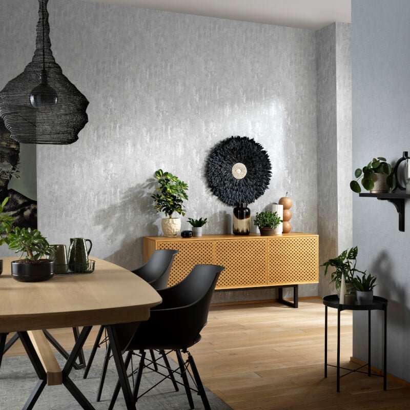 Casual Chic Industrial Texture Metallic Wallpaper - Grey - Erismann - 10273 - 31Wallpaper199