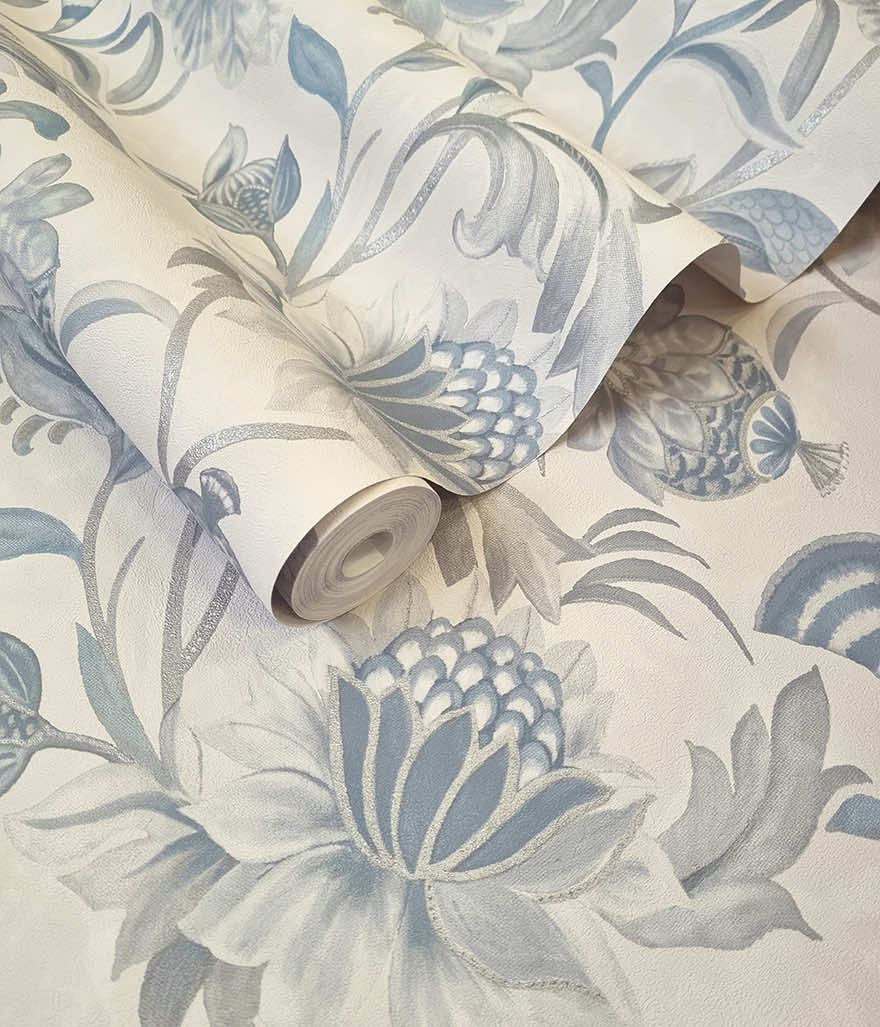 Cecelia Wallpaper - Blue / Dove - Holden Décor - 36355Wallpaper199