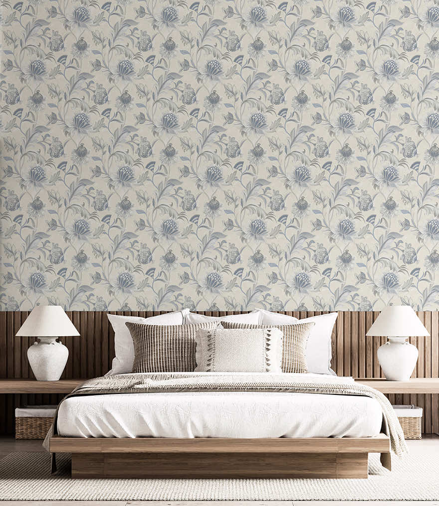 Cecelia Wallpaper - Blue / Dove - Holden Décor - 36355Wallpaper199