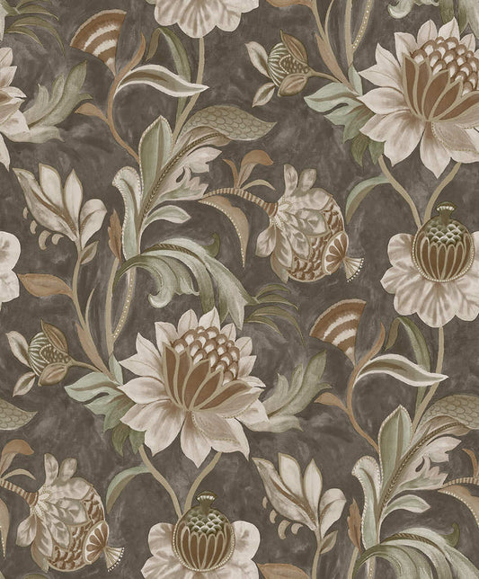 Cecelia Wallpaper - Charcoal / Rust - Holden Décor - 36354Wallpaper199