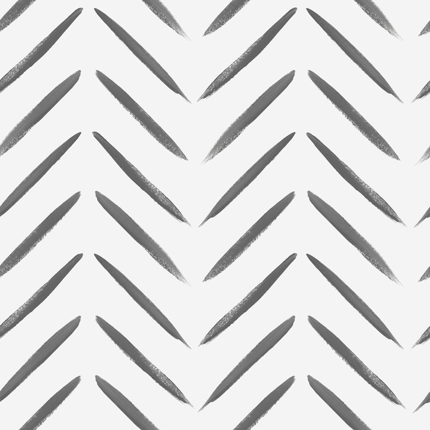 Chevron Brush Marks Wallpaper - Black and White - Holden Décor - 13040Wallpaper199