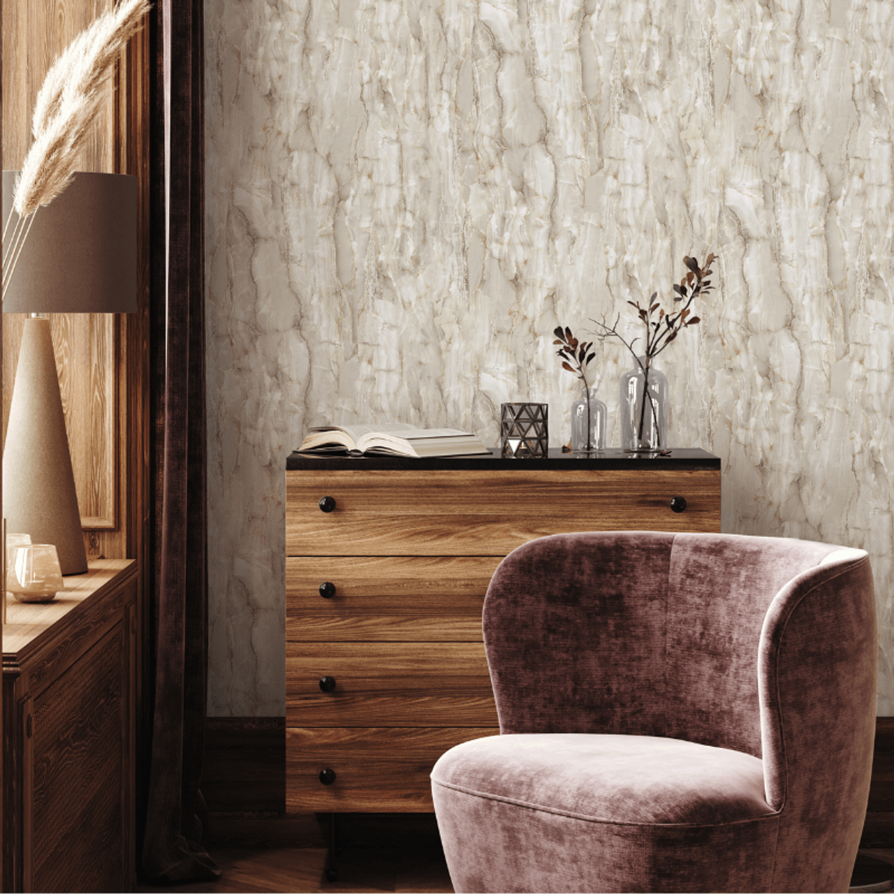 Chiara Vasari Wallpaper - Taupe - Rasch - 400211Wallpaper199