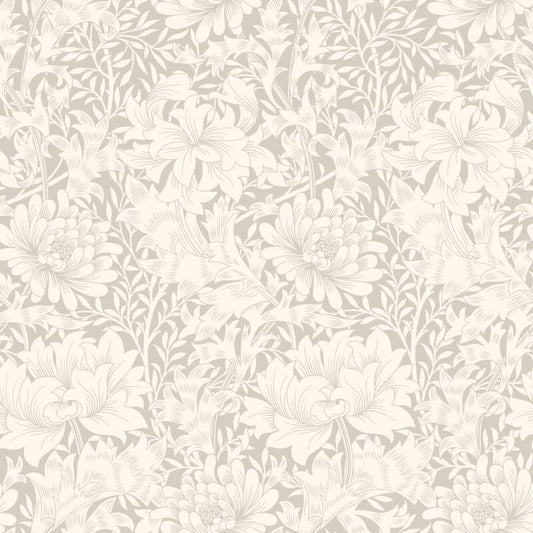 Chrysanthemum Wallpaper - Dove - Hoopla Walls - HWA1113WWallpaper199