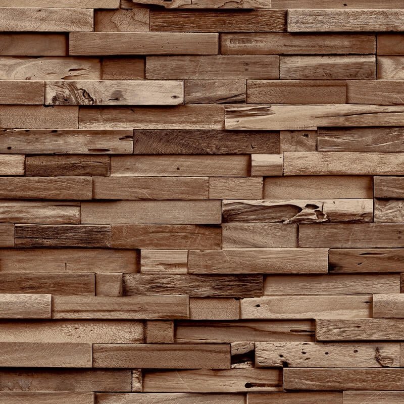 Ciara Colorado Wood Slat Effect Wallpaper - Brown - Grandeco - A64003Wallpaper199