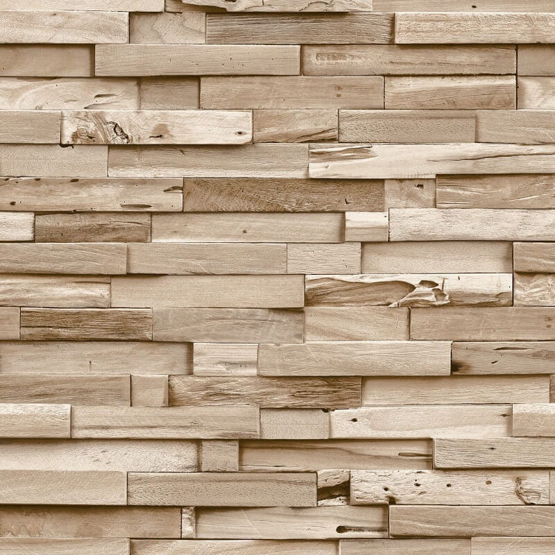 Ciara Colorado Wood Slat Effect Wallpaper - Natural - Grandeco - A64002Wallpaper199