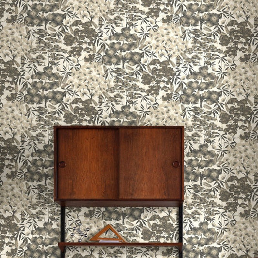 Ciara Hisae Floral Wallpaper - Beige/Black - Grandeco - A63001Wallpaper199