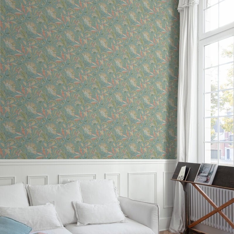 Ciara Matisse Tropical Floral Wallpaper - Blue Multi - Grandeco - A63802Wallpaper199