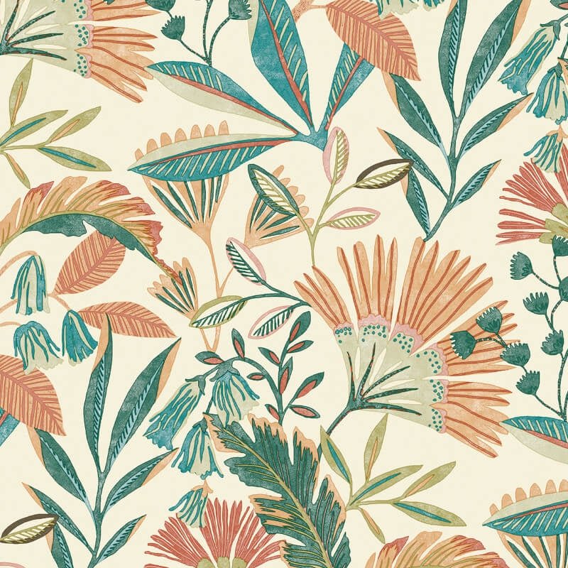 Ciara Matisse Tropical Floral Wallpaper - Cream Multi - Grandeco - A63801Wallpaper199
