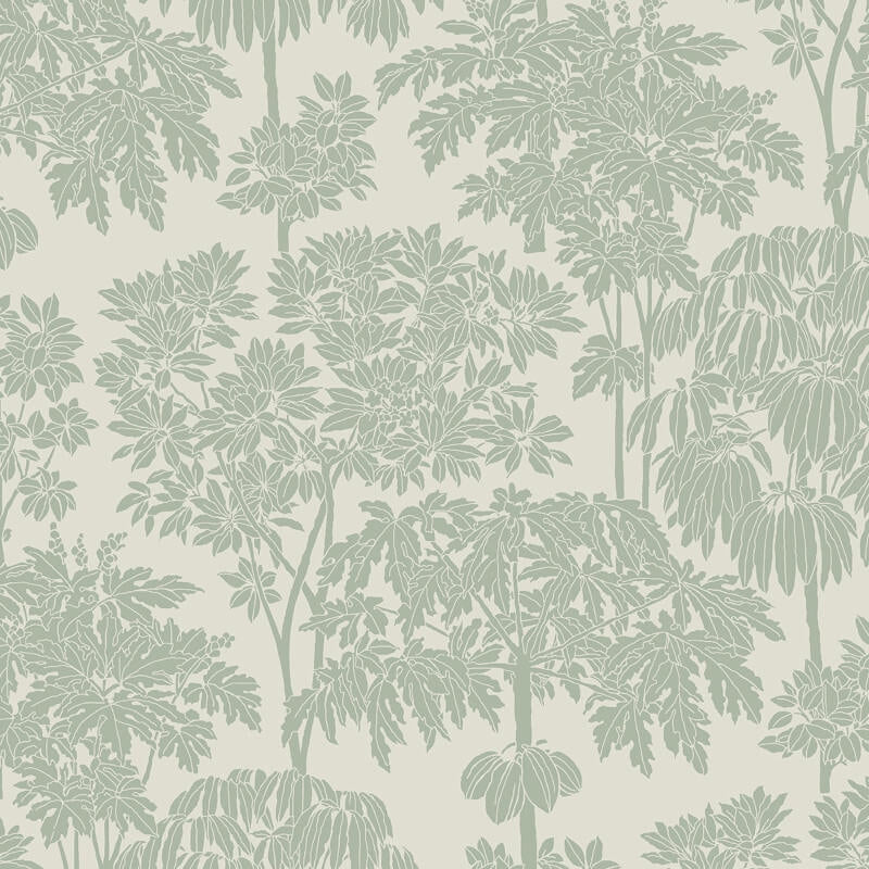 Ciara Tonal Trees Wallpaper - Cream/Green - Grandeco - A63402Wallpaper199