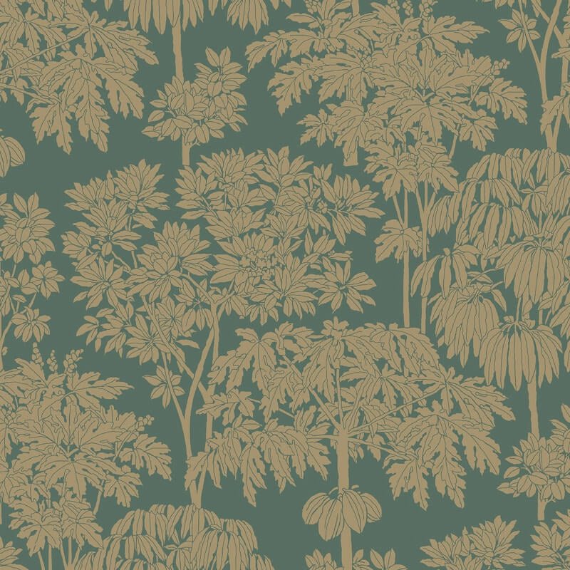 Ciara Tonal Trees Wallpaper - Green/Gold - Grandeco - A63403Wallpaper199