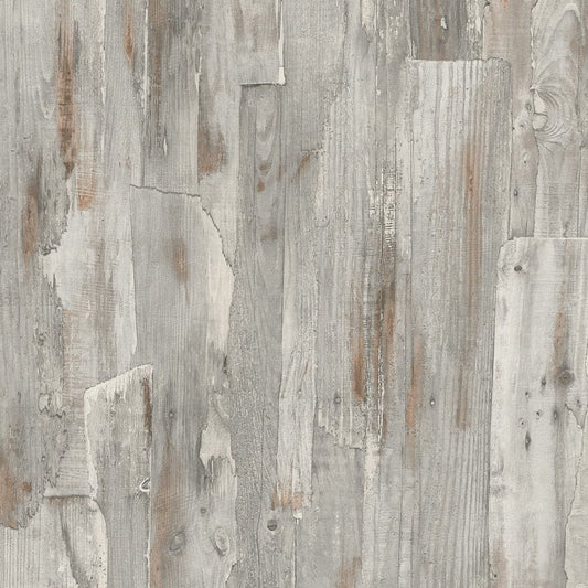 Ciara Wooden Wall Wallpaper - Grey/Brown - Grandeco - A62801Wallpaper199