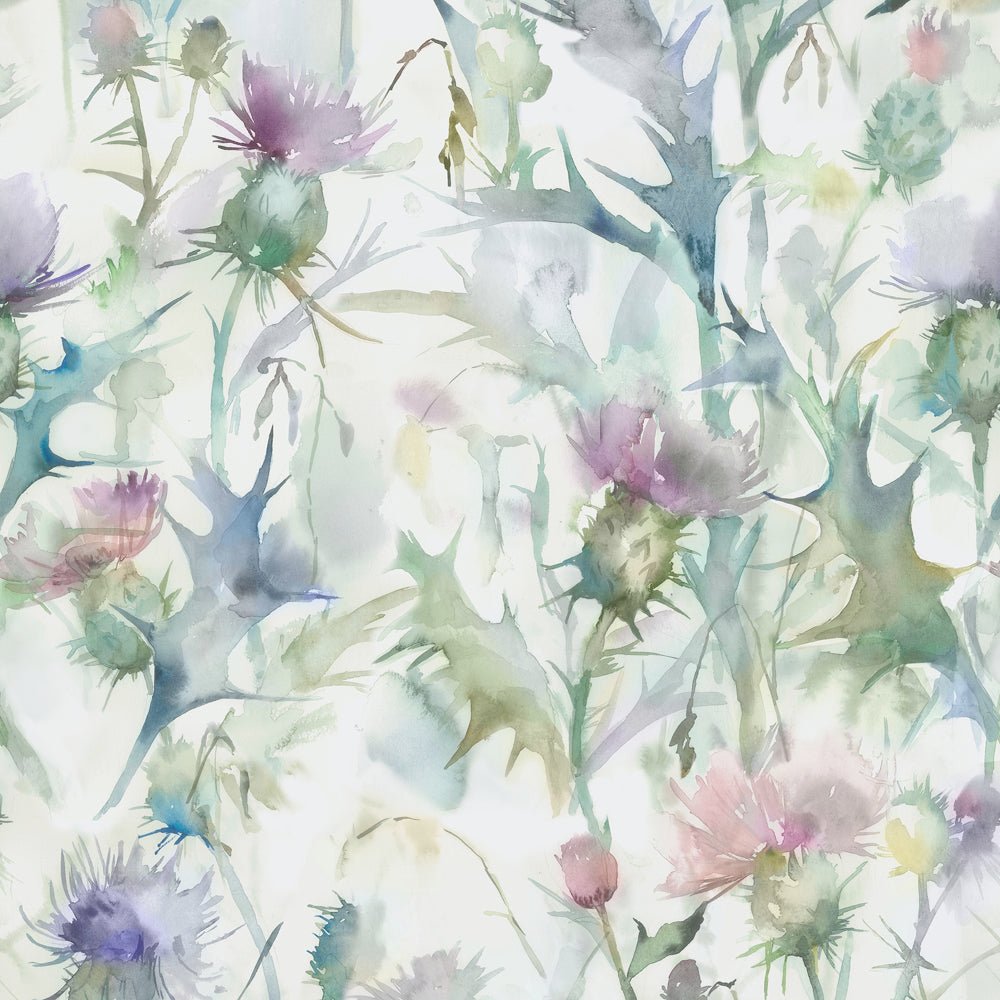Cirsium Wallpaper - Damson - Voyage Maison - CIRSIUN/WPO/DAMWallpaper199