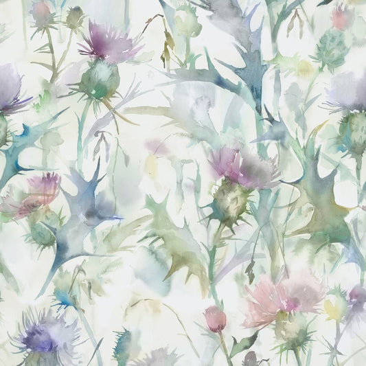 Cirsium Wallpaper - Damson - Voyage Maison - CIRSIUN/WPO/DAMWallpaper199