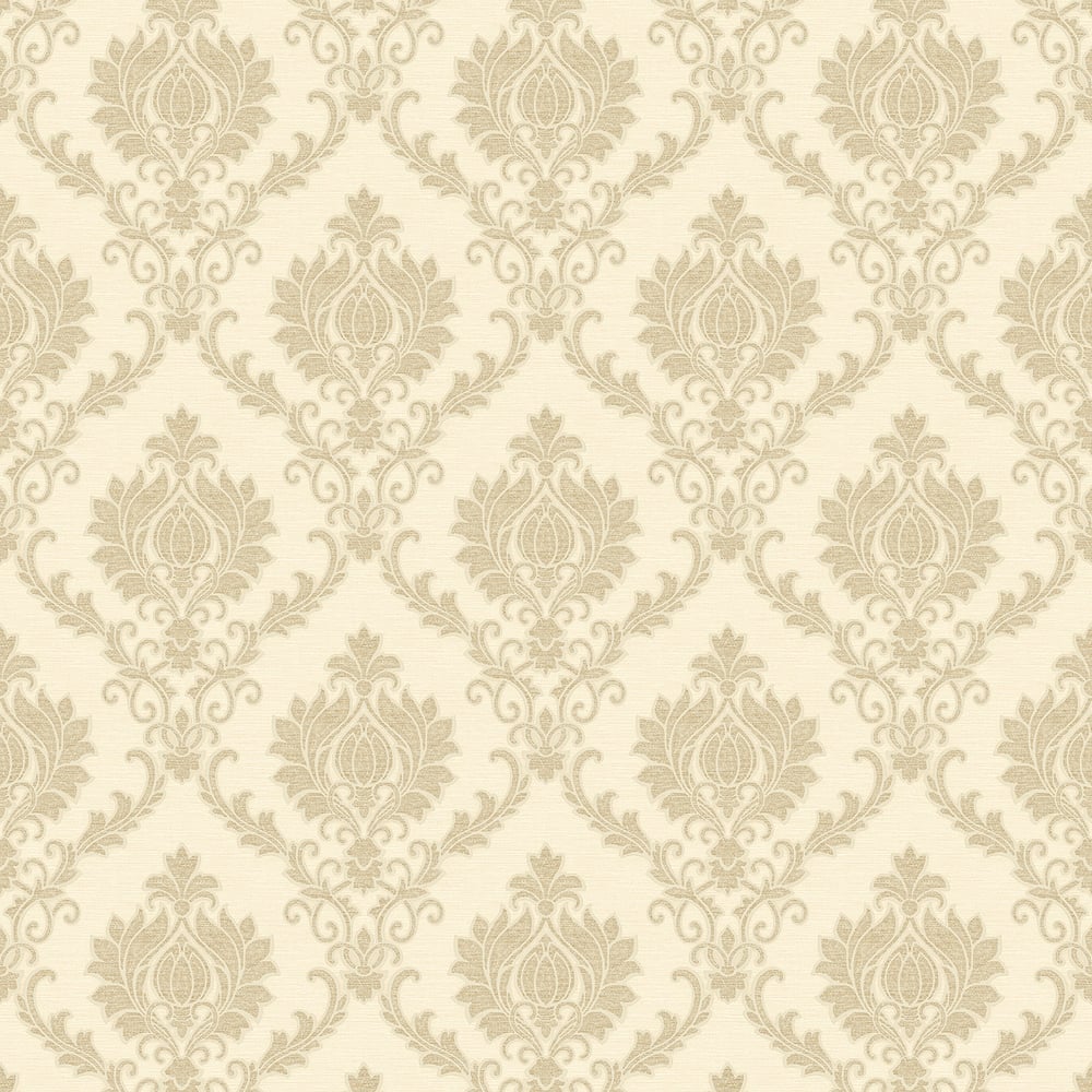 Classic Italian Delicate Damask Wallpaper - Beige/Cream - Galerie - 23643Wallpaper199