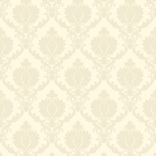 Classic Italian Delicate Damask Wallpaper - Ivory - Galerie - 23640Wallpaper199