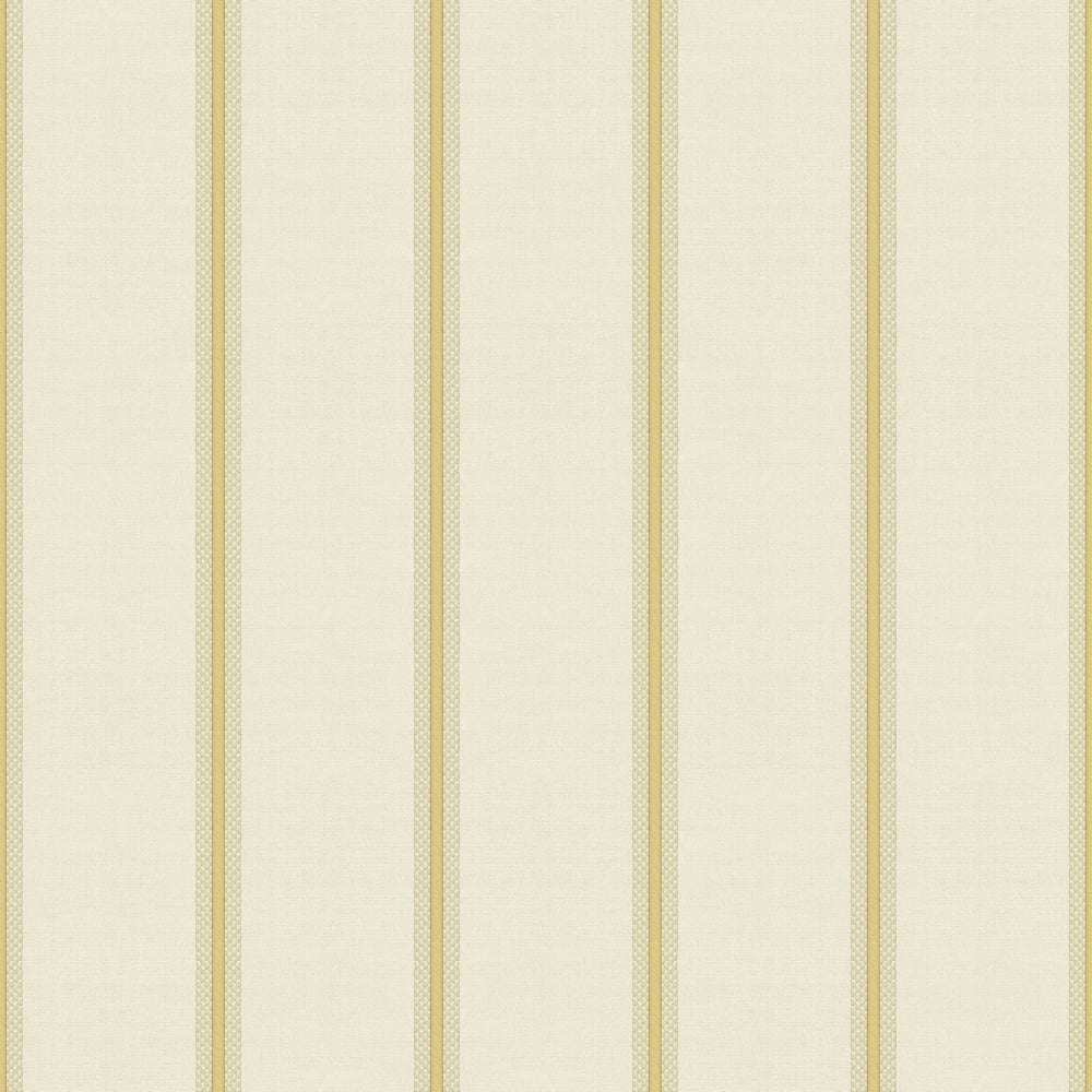 Classic Italian Fascia Vintage Stripe Wallpaper - Silver Gold - Galerie - 25763Wallpaper199