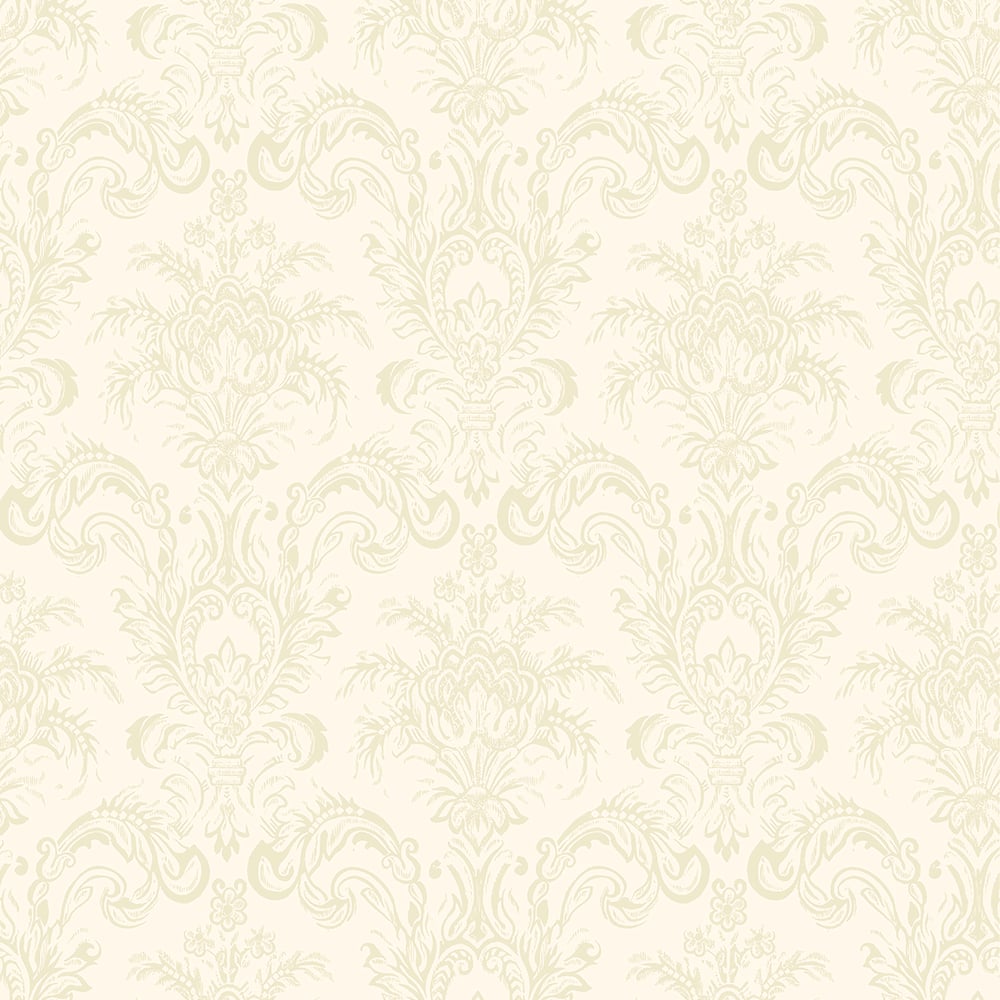 Classic Italian Scrolling Damask Wallpaper - Ivory - Galerie - 23610Wallpaper199