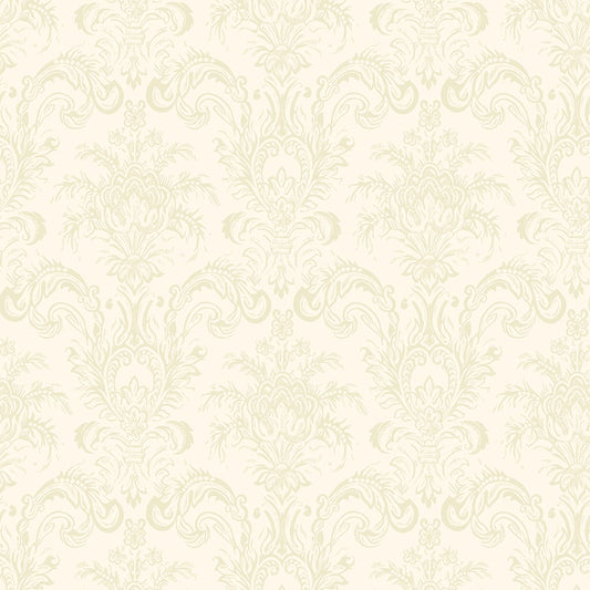 Classic Italian Scrolling Damask Wallpaper - Ivory - Galerie - 23610Wallpaper199