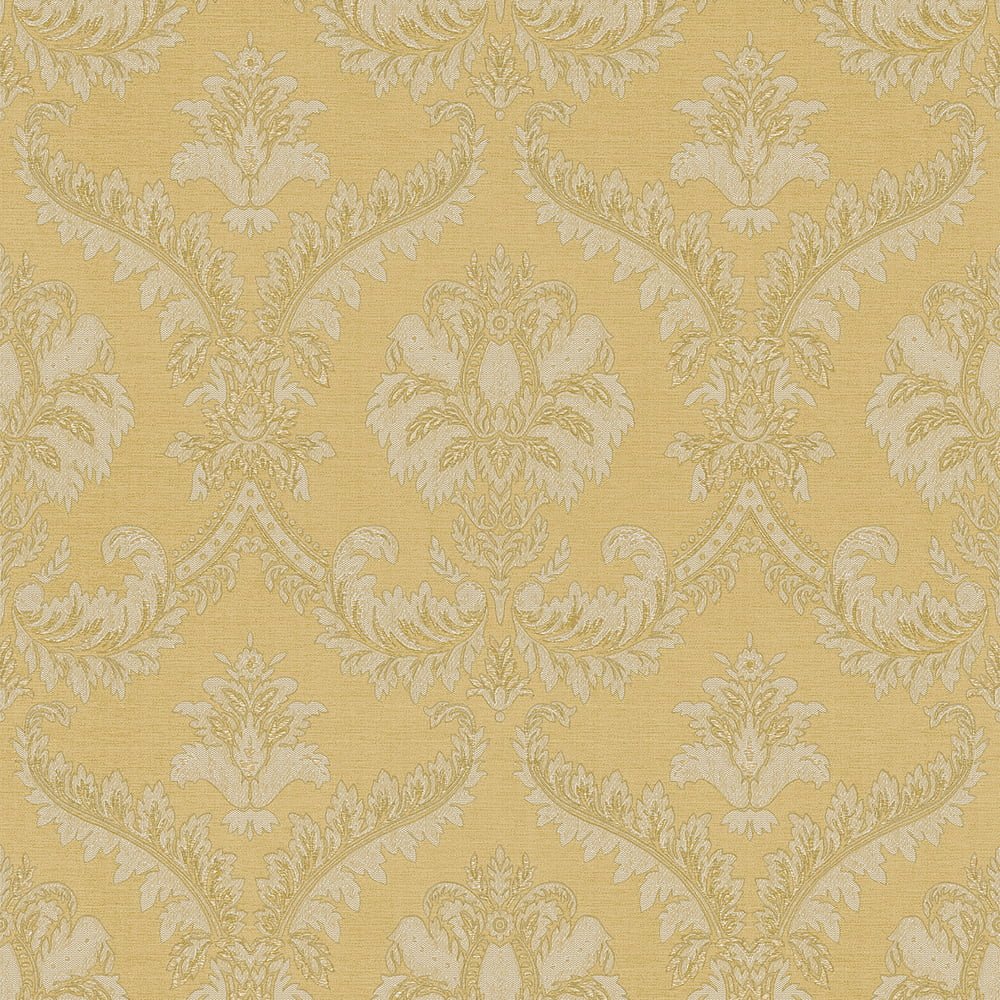 Classic Italian Traditional Damask Wallpaper - Golden Yellow - Galerie - 23602Wallpaper199