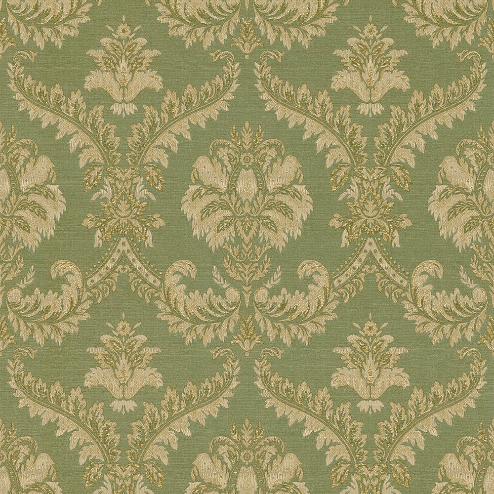 Classic Italian Traditional Damask Wallpaper - Green/Beige - Galerie - 23607Wallpaper199