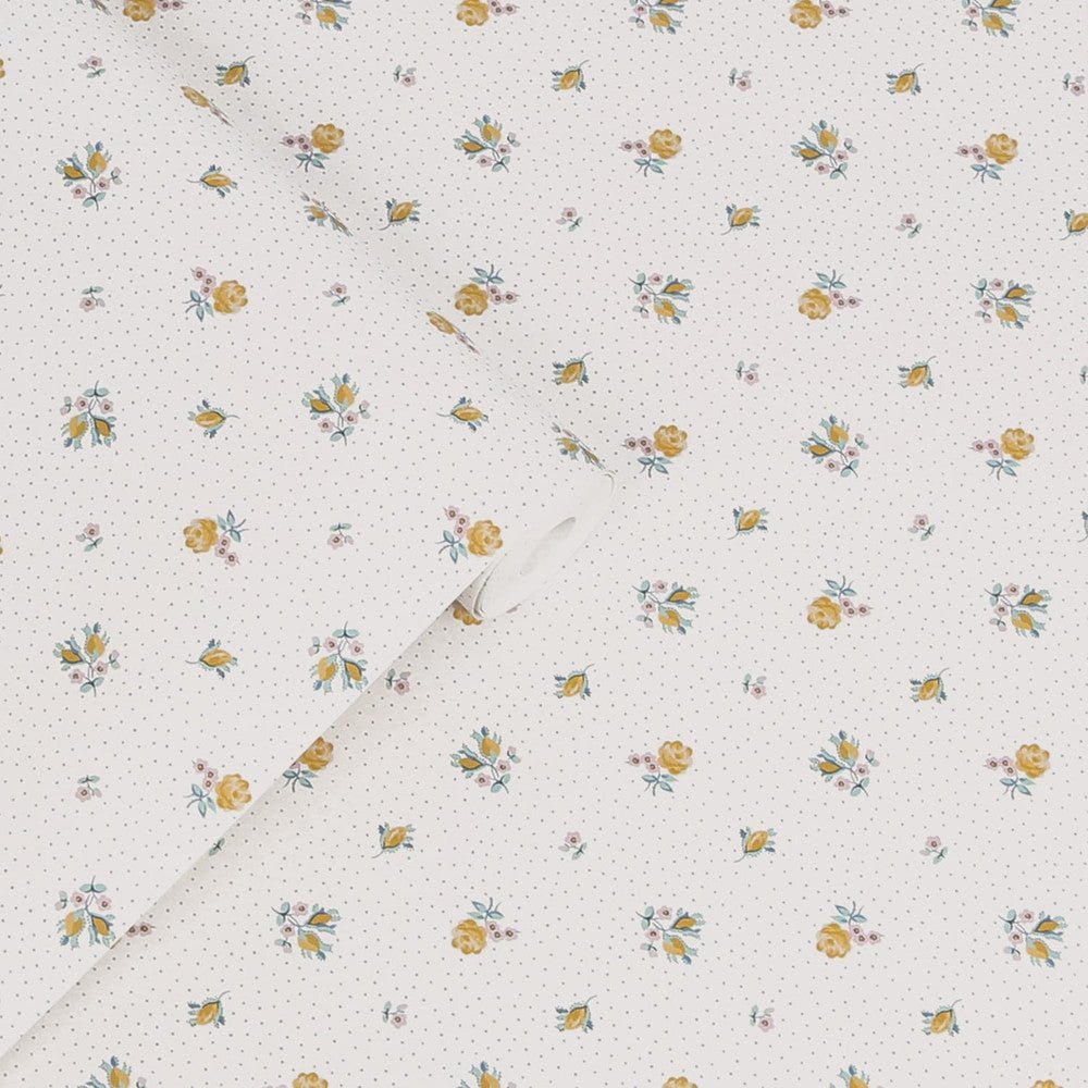 Claudia's Friend Wallpaper - Pale Ochre Yellow - Laura Ashley - 121084Wallpaper199