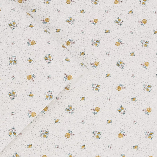Claudia's Friend Wallpaper - Pale Ochre Yellow - Laura Ashley - 121084Wallpaper199
