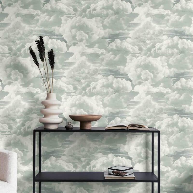 Cloud Motif Wallpaper - White/Grey - Michalsky Living - 39985-1Wallpaper199