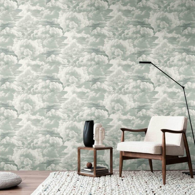 Cloud Motif Wallpaper - White/Grey - Michalsky Living - 39985-1Wallpaper199