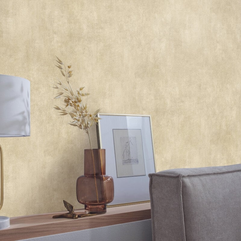 Concrete Texture Metallic Wallpaper - Beige/Gold - Elle Decoration - 10438 - 02Wallpaper199