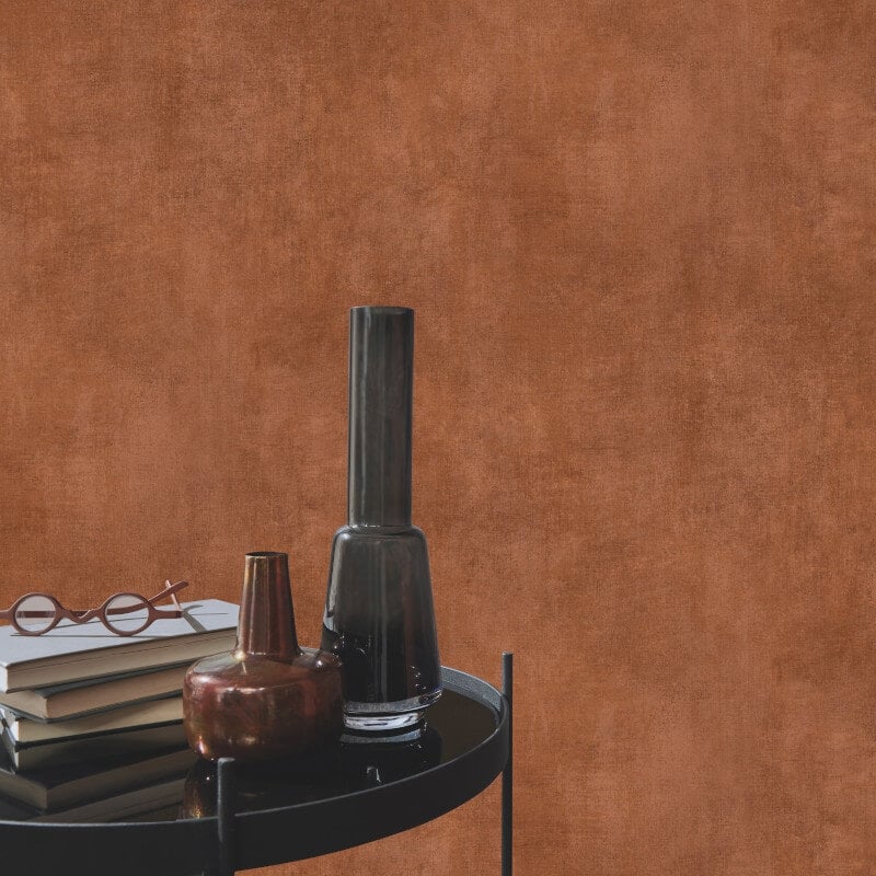 Concrete Texture Metallic Wallpaper - Rust - Elle Decoration - 10438 - 13Wallpaper199