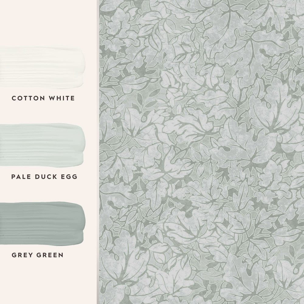 Corrina Leaf Wallpaper - Mineral Green - Laura Ashley - 121089Wallpaper199