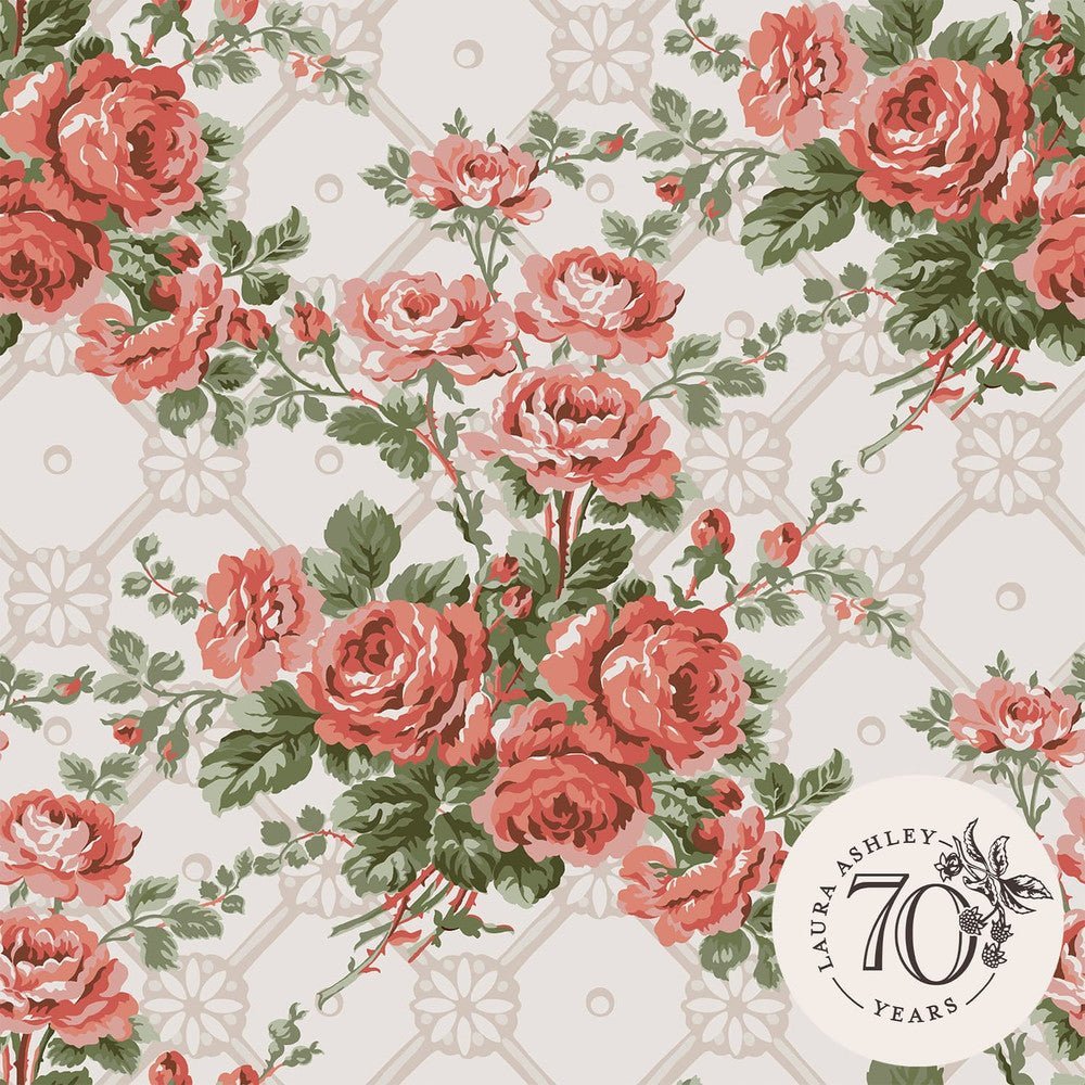 Country Roses Wallpaper - Old Rose Pink - Laura Ashley - 121081Wallpaper199