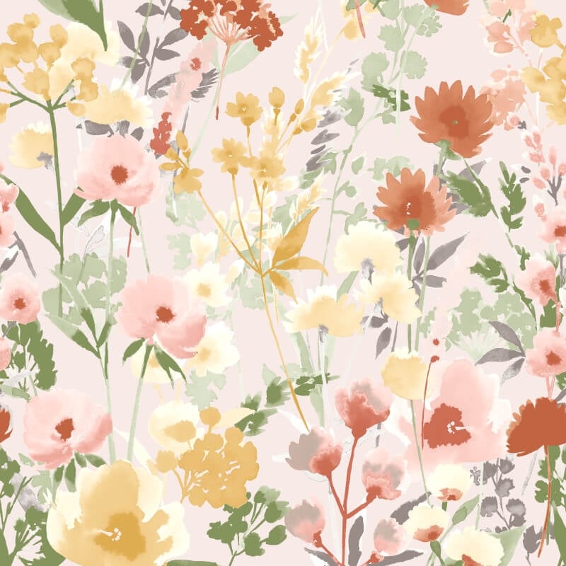 Countryside Floral Wallpaper - Pink - Catherine Lansfield - 206542Wallpaper199