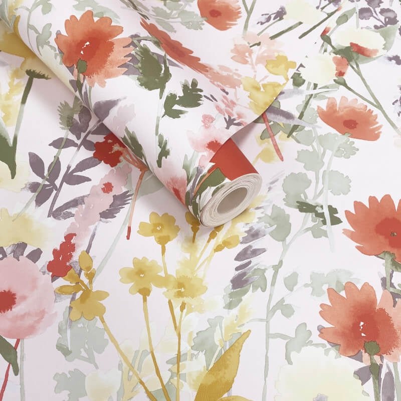 Countryside Floral Wallpaper - Pink - Catherine Lansfield - 206542Wallpaper199