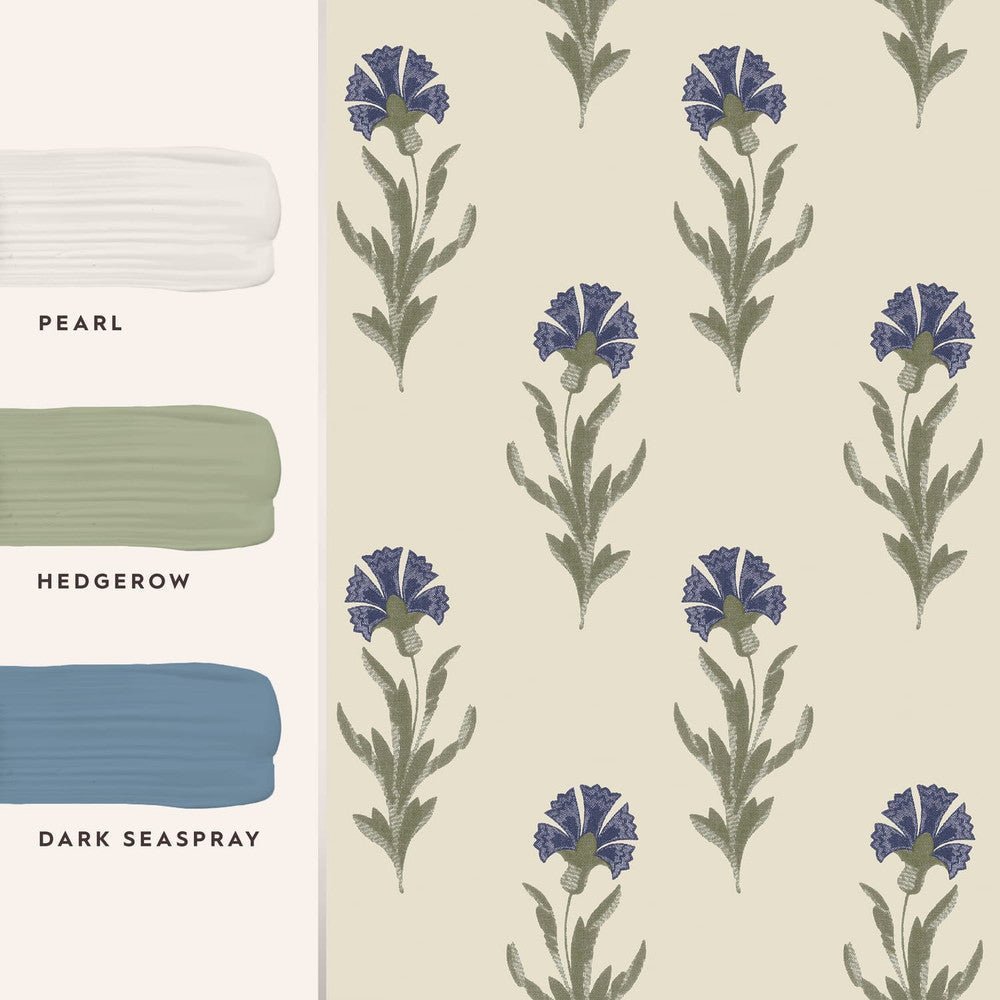 Dandelion Dusky Wallpaper - Seaspray Blue - Laura Ashley - 121068Wallpaper199