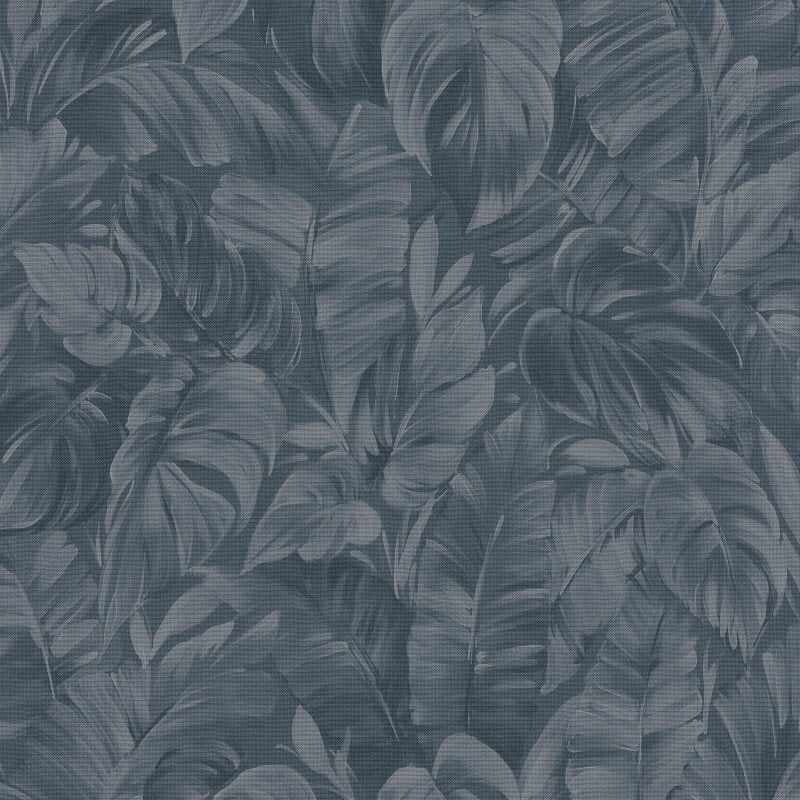 Deliciosa Leaves Wallpaper - Blue - Erismann - 10416 - 08Wallpaper199