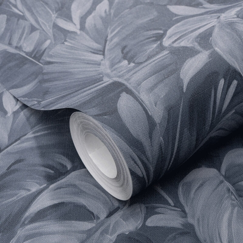 Deliciosa Leaves Wallpaper - Blue - Erismann - 10416 - 08Wallpaper199