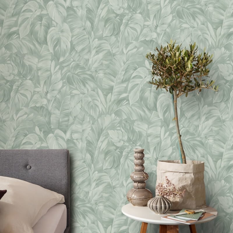 Deliciosa Leaves Wallpaper - Green - Erismann - 10416 - 07Wallpaper199
