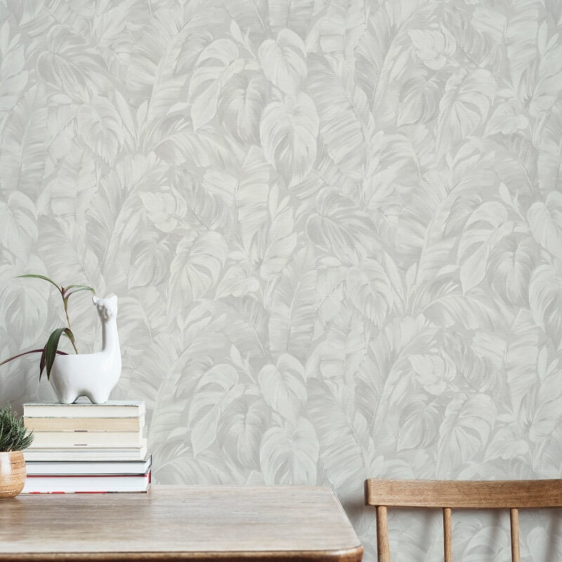 Deliciosa Leaves Wallpaper - Grey - Erismann - 10416 - 10Wallpaper199
