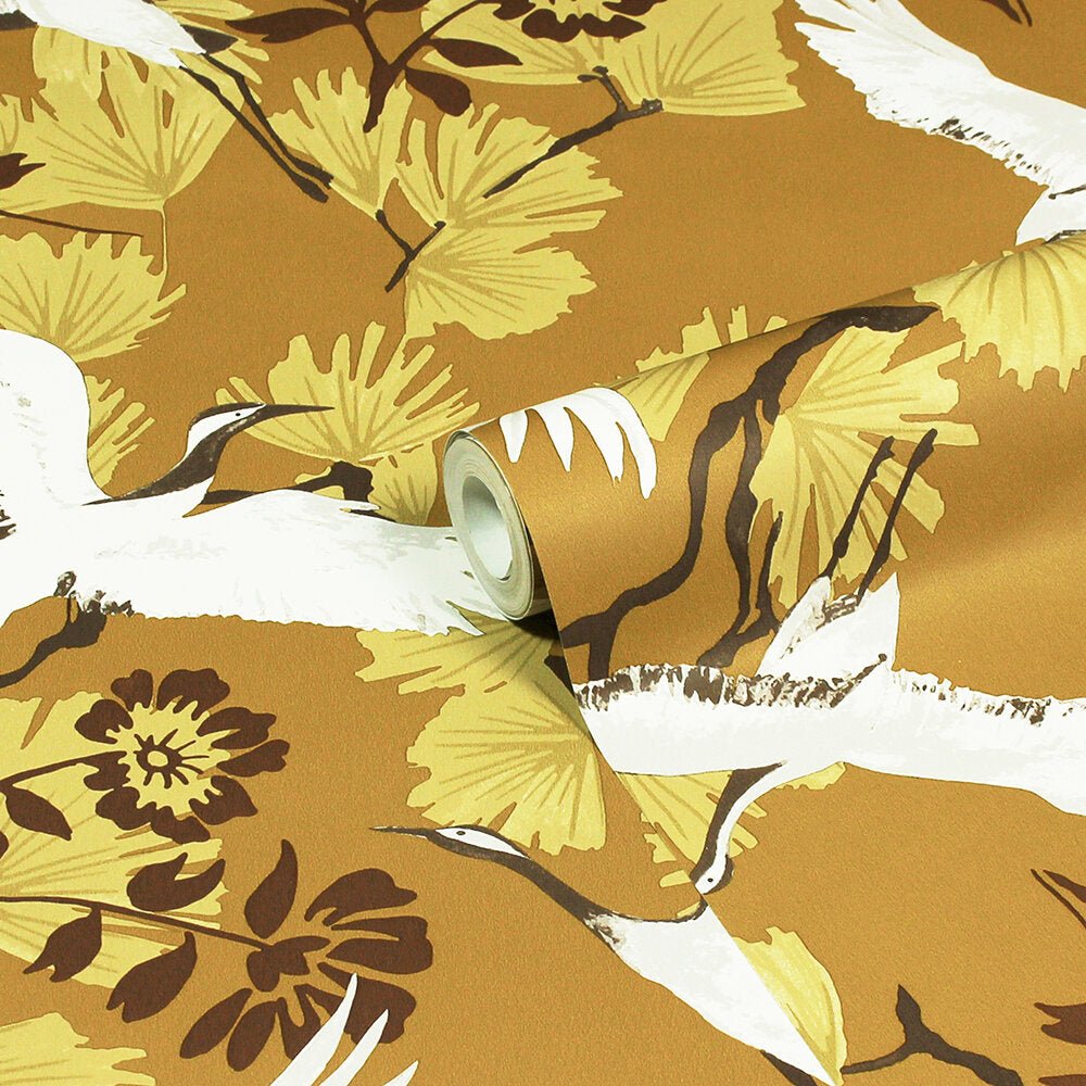 Demoiselle Wallpaper - Mustard - Furn - DEMOISE/WP1/MUSWallpaper199