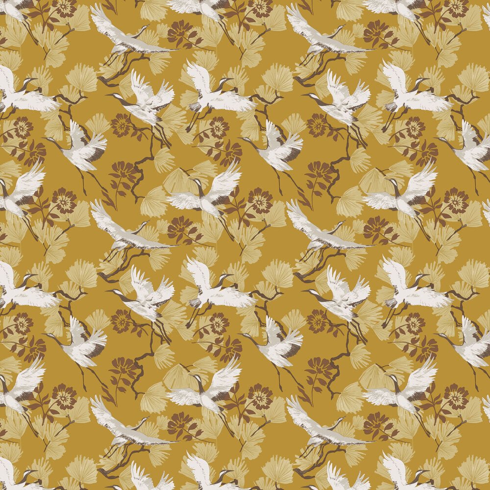 Demoiselle Wallpaper - Mustard - Furn - DEMOISE/WP1/MUSWallpaper199